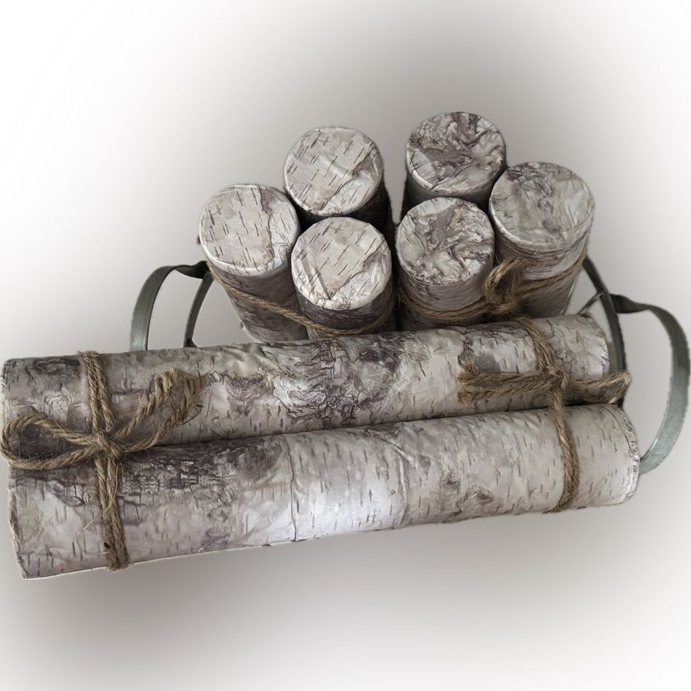 Home decor: Set of 3(3) faux logs from Target!